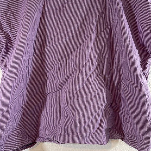 MADEWELL Square Neck Top in Purple & White Stripped Box Blouse Size Large - Picture 7 of 10